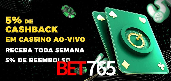 Promoções do cassino ao Vivo bet765